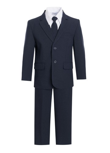 Slim Fit Toddler Boys Formal suit 5 pcs set coat,vest,pant,shirt,clip tie - Picture 8 of 10