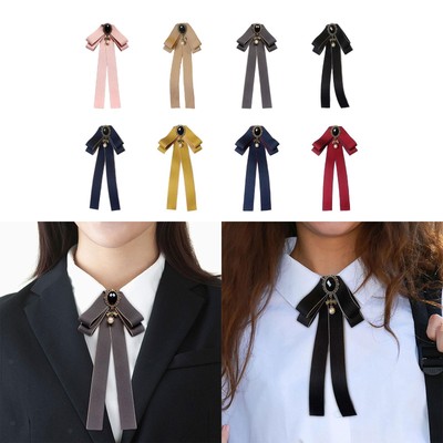 Ribbon Bow Tie Brooch Bowknot Brooch Pin Elegant Ribbon Brooches Collar ...
