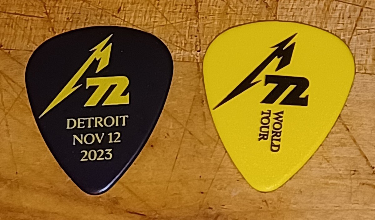 メタリカ　ギター　ピック　パリ　2023 メタリカ ギター ピック パリ 2023 2 Metallica Tour Yellow