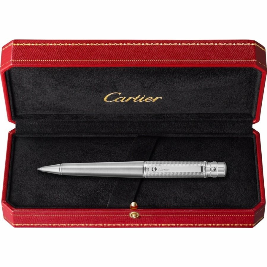 Cartier Santos de Cartier ボールペン CARTIER Santos de Ballpoint Pen Silver Palladium Finish