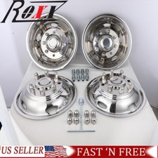 Chevy GMC 3500 17 Chrome Dual Steel Wheel Sim...
