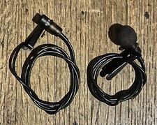 Unbranded Lavalier/lapel microphones no ends on cables. Set up two