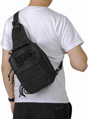 Tactical Sling Bag Shoulder Sling Backpack Molle Range Bag Everyday Carry Bag - Picture 7 of 17