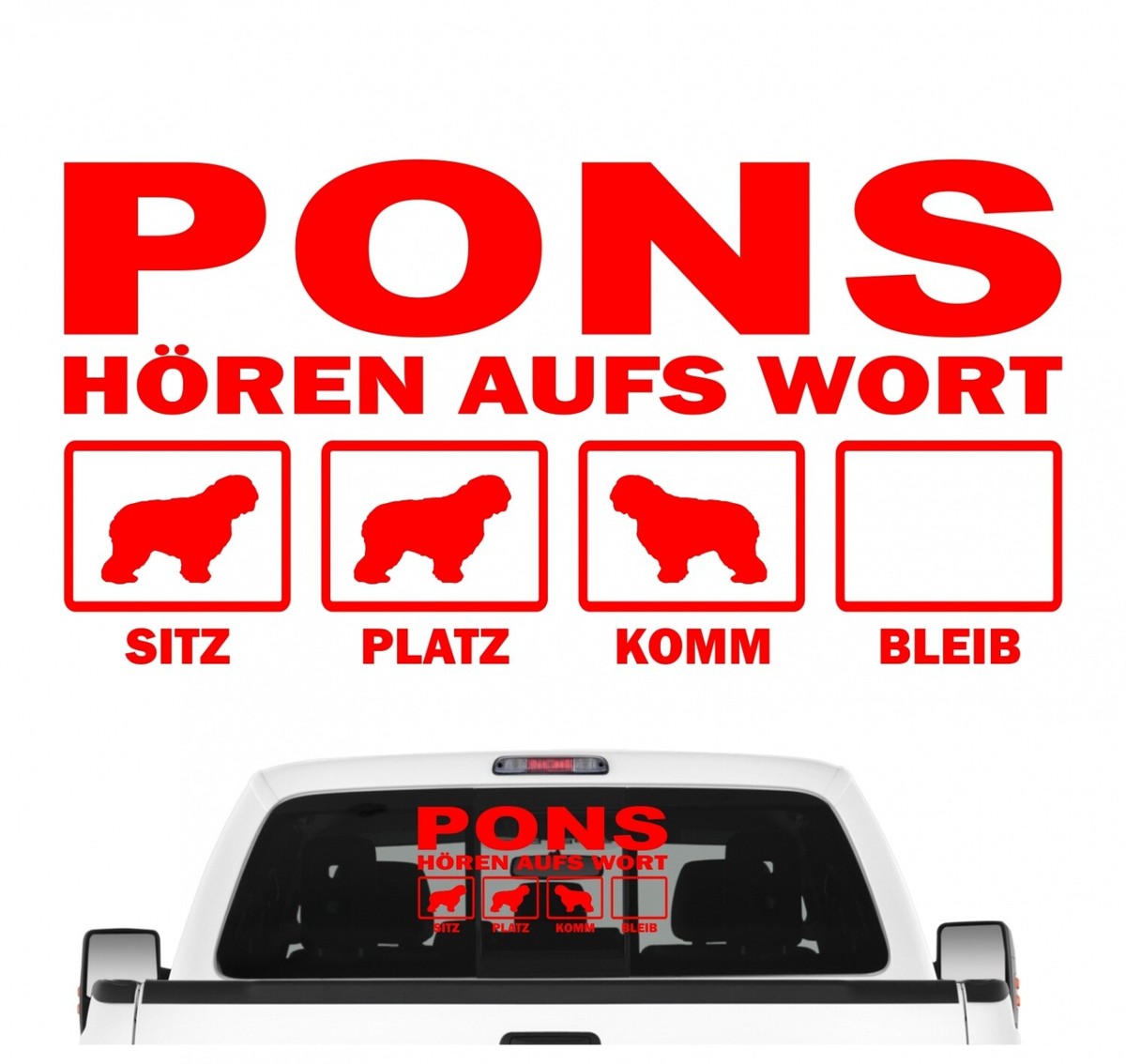 Warnschild Pon Polski Owczarek Nizinny – 20x14 Cm, Alu-Verbund, Für Tür Oder Garten