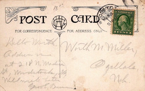c 1915 Benton Street Woodstock IL Illinois Postcard No 729 - Picture 2 of 2