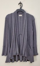 Altar'd State Gray Camari Waffle Draped Open Front Cardigan M EUC