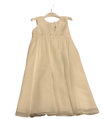 john lewis childrens bridesmaid dresses John Lewis Kids' Ava Beaded Chiffon Bridesmaid Dress, Ivory Size 5 years  RRP £45