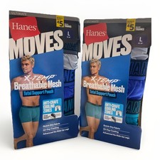 2 PACKS HANES Tagless Trunks X- Temp Breathable Mesh Size L