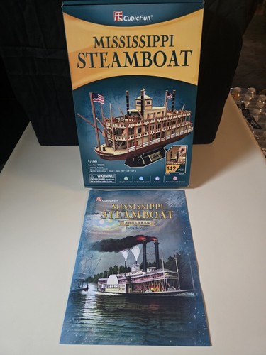 CubicFun 3D Puzzle Vessel Ship Steamboat Models Building Kit T4026h Open Box - Picture 4 of 5