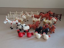 Lot of Vintage Fisher Price Farm Animals, Fences  More