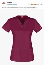 Dickies Scrub Top Gen Flex V Neck Women s Medium Style DK800
