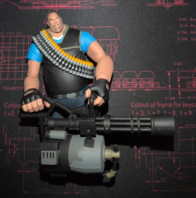 NECA TF2 Team Fortress 2 BLU Heavy Weapons Guy Loose