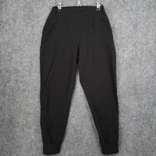 Alphalete Jogger Womens L Large Black Active Leggings High Rise Pull On Athletic