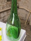 Vtg Vibrant Emerald Green, European Demijohn Glass Bottle Mid-late20th Century — photo 6