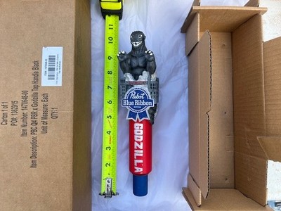 Pabst Blue Ribbon Beer Tap Handle PBR x Godzilla TOHO Brand New