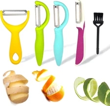 5PCS Stainless Steel Peeler Vegetable, Apple Peelers for Kitchen, Fruit, Carrot,