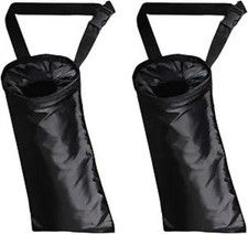 Car Trash Bag 2-pack Hanging Waterproof Garbage Can With Elastic O Size 2pcs