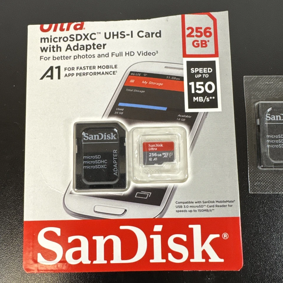 2 SanDisk 256GB Ultra microSDXC UHS-I Memory Card with Adapters - Image 3 of 4