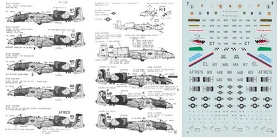 Microscale Decals 1/72 A-10A Thunderbolt 103rd 175th TFG 23rd 354th TFW (USAF)