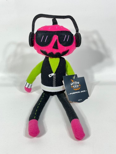Hyde And Eek! 11" Felt Pumpkin DJ Jack Halloween Decor Plush Figurine - Picture 5 of 8