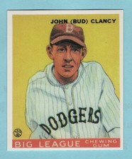 1933 Goudey Baseball Reprint # 32 John Clancy-- Brooklyn Dodgers --  Box 741