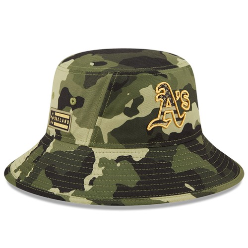 Fischerhut Herren New Era Camo Oakland Athletics 2022 Armed Forces Day
