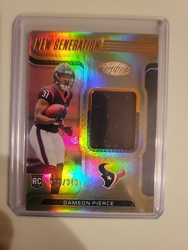 2022 Panini Certified Dameon Pierce New Generation Patch Rc 179/349