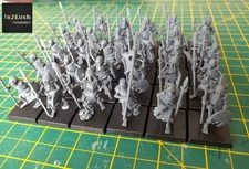 24x Highlands Miniatures Transilvanya Skeleton Warriors with Spears  (bases inc)