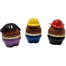Little Tikes Toddle Tots Chunky People   Lot of 3   Construction Firefighter 