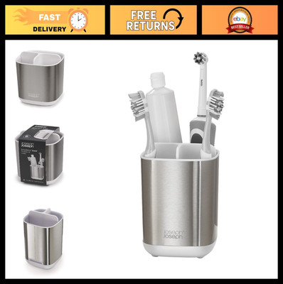 Stainless Steel Toothbrush Holder - EasyStore Bathroom Organizer Caddy, Small St