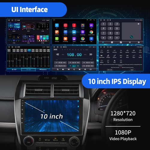 Apple CarPlay For Toyota Camry 2012-2014 10" Android14 Car Stereo 64GB Head Unit - Picture 8 of 16