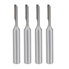 4pcs Router Bit 1/4 Shank 1/8" Cutting Dia Straight Flute Carbide Cutter Tool