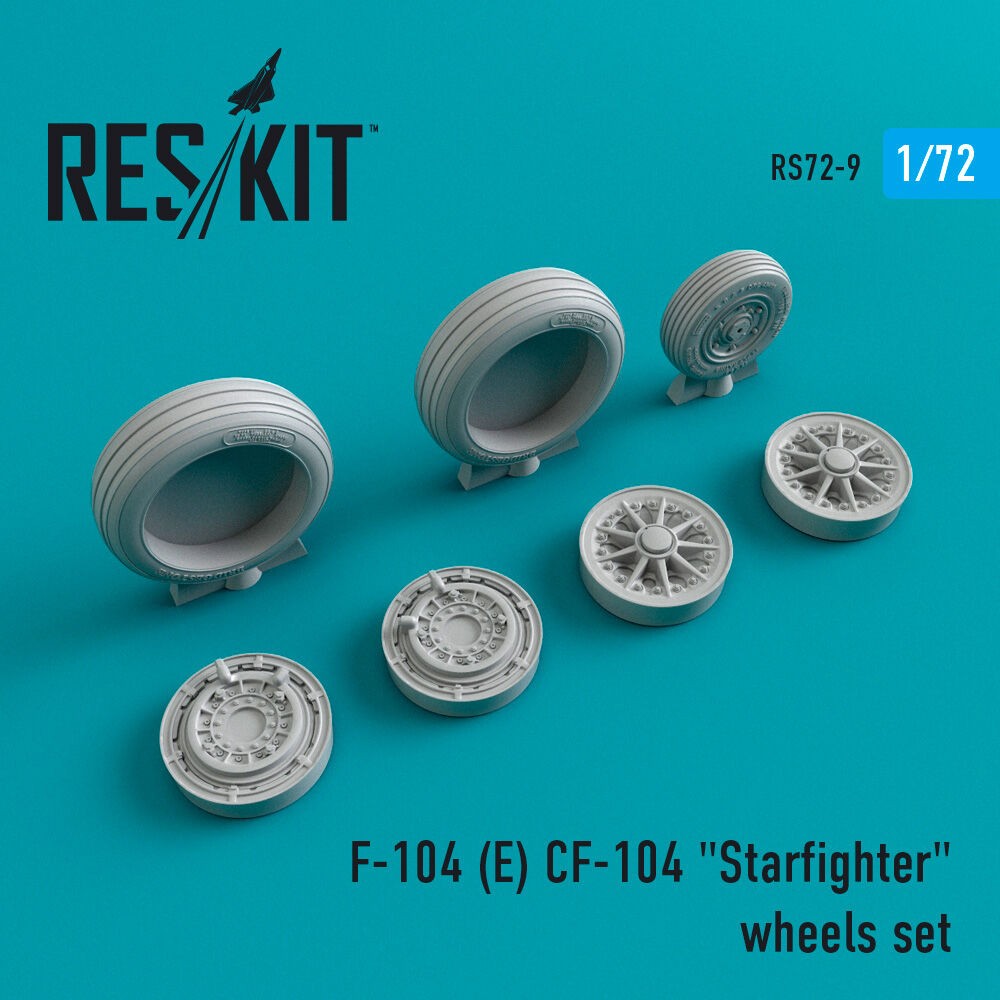 ResKit RS72-0009 1:72 F-104E/CF-104 Starfighter Wheels Set Resin Accessories