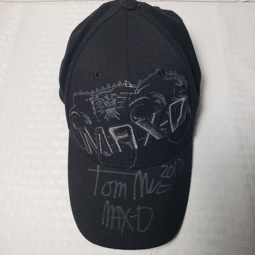 Max-D Autographed or Signed Monster Jam Black Hat One Size Fits Most