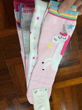 Unicorn design children girls 7 pairs cotton rich socks 1 set shoe size 4-7