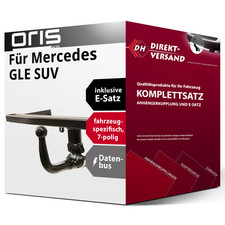 Anhängerkupplung abnehmbar + E-Satz 7pol spezifisch für Mercedes GLE SUV 01.19-