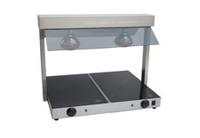 Commercial Heated Gantry Hot Plate – Glass Food Warmer – Catering Display