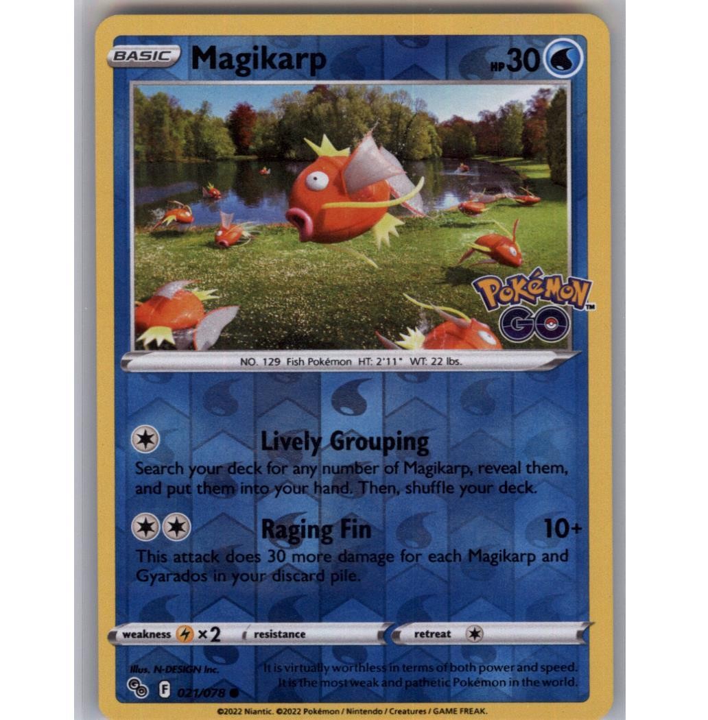 Magikarp Reverse Holo Common Pokemon GO 021/078 NM