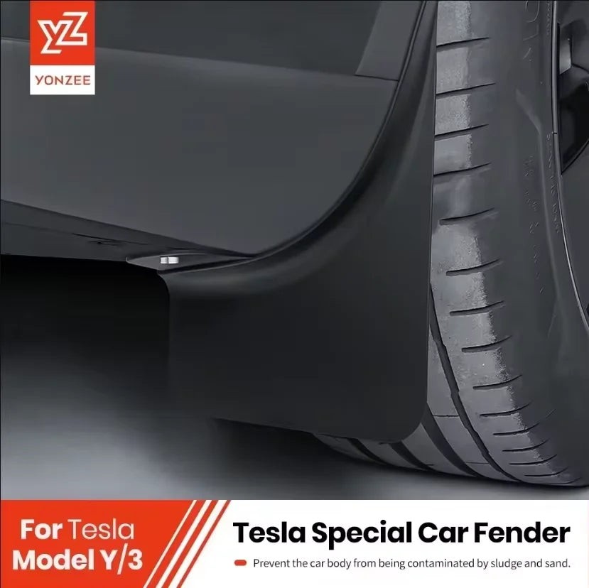 Front & Rear Mud Flaps Splash Guards for Tesla Model 3 Highland 2021–2026