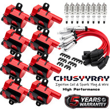 Round Ignition Coil Spark Plug Pack Fit Chevy Silverado Gmc Ls1 Ls3 4.8 5.3 6.0l