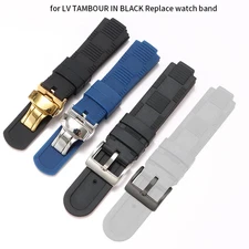 21mm Silicone Watch Band Strap For LV Tambour Q1121 Q114K Bracelet
