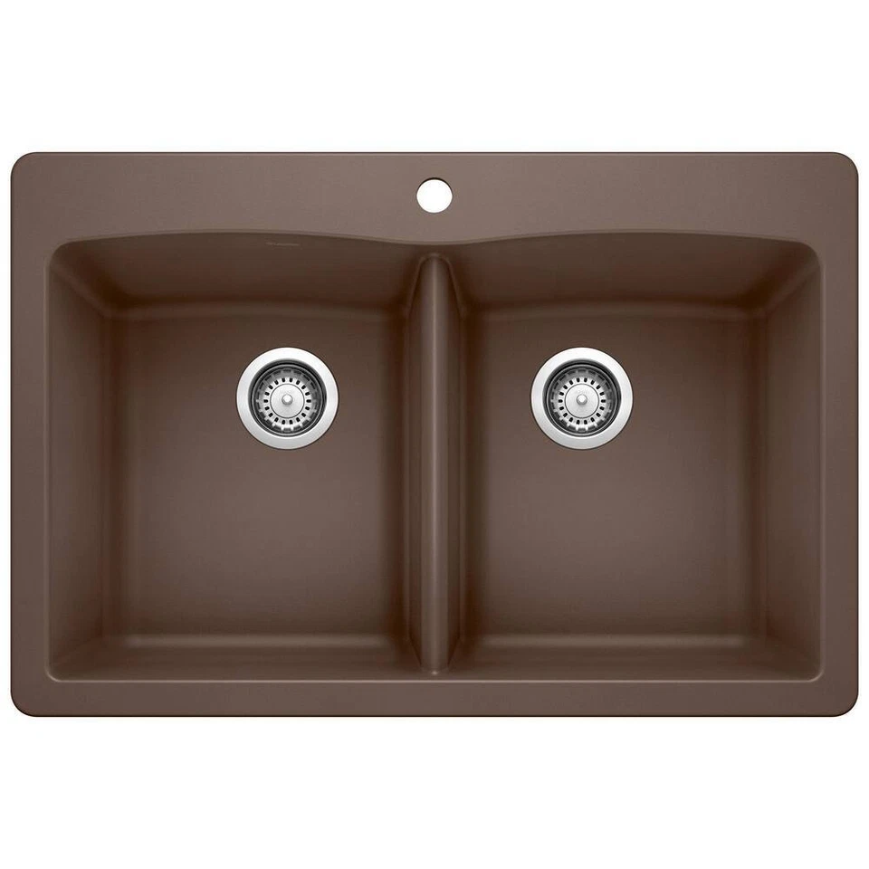 Blanco 440218 Diamond Doble Lavabo Drop-In o Undermount Granito Fregadero de Cocina, Foto 2 de 4