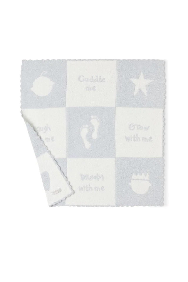 NUEVO Barefoot Dreams Cozychic Cuddle Baby Manta Azul Perla Niño Receptor Foto 3 de 4
