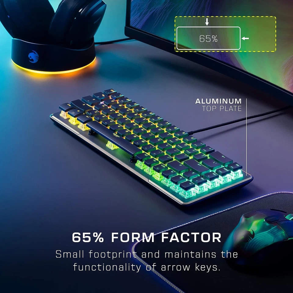 Roccat Vulcan II Mini–65% Optical PC Gaming Keyboard with Customizable RGB Illum - Image 4 of 4