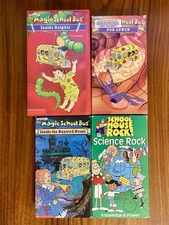 Lot Of 4 The Magic School Bus Science Rock Vintage VHS Tapes TESTED