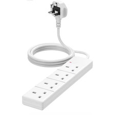 20pcs (Full Case) 4 Way Gang Electric Extension Lead 2 METER Cable 13A UK Plug