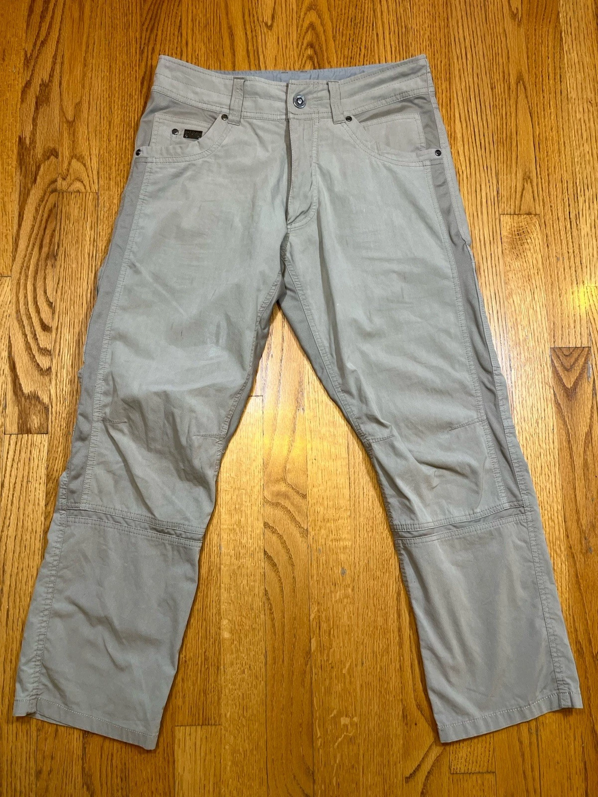 Kuhl Radikl Pants Mens 30x28 Khaki Cargo Stretch Comfort Hiking Outdoor $119