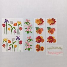 Lot of Mrs. Grossman's Floral Stickers - 5 Sheets
