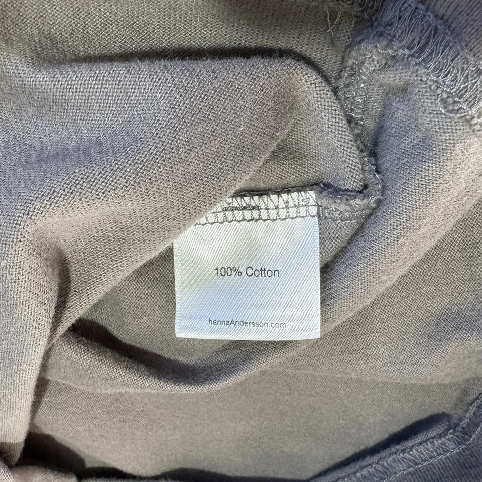 Camisa Hanna Andersson Niños 150 cm/EE. UU. 12 Rugby Rayas Gris Azul Blanco Algodón Foto 4 de 4