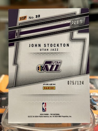 2024 Panini National VIP Gold Packs - John Stockton - #32 Blue Prizm Ice /149 - Bild 2 von 2